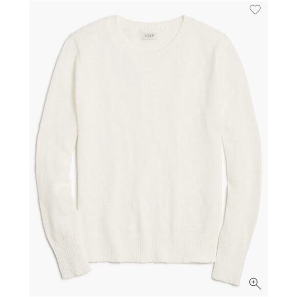 J.CREW Sweaters - J.Crew Factory White Crewneck Beach Sweater XS Lightweight Cotton Blend NWT
